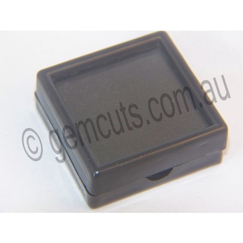 Plastic Display Box with Glass Lid 40mm x 40mm Black