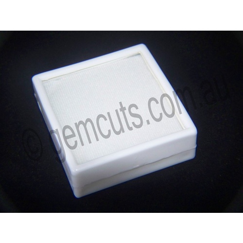 Plastic Display Box with Clear Lid 50mm x 50mm WHITE