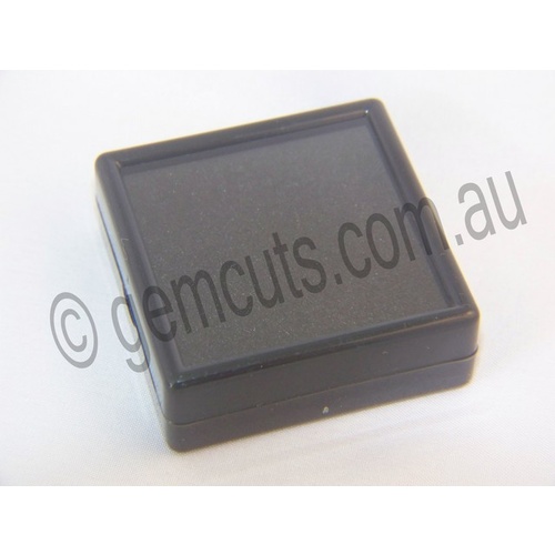 Plastic Display Box with Clear Lid 60mm x 60mm BLACK
