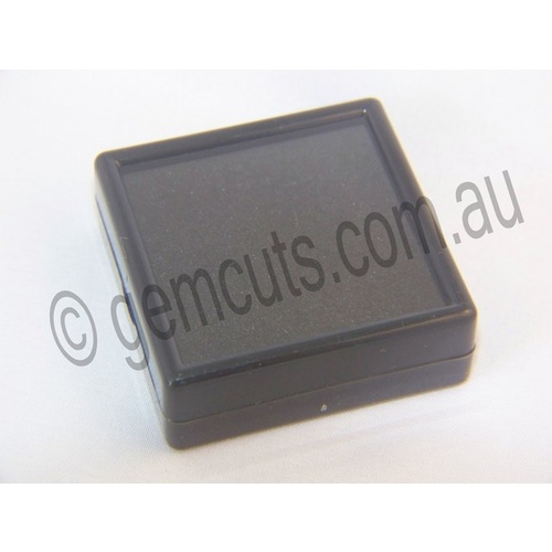 Plastic Display Box with Glass Lid 60mm x 60mm Black