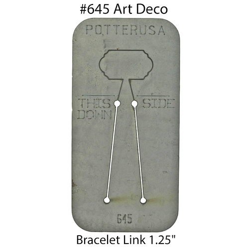 Pancake Die 645 Art Deco Bracelet Link 1.25"