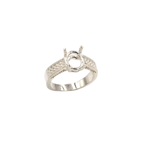 Engraved Oval 8 x 6mm Ring Setting