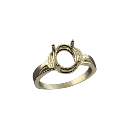 Oval Whale Design Ring Setting - Sterling Silver