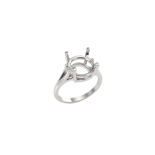 Premium Round Cathedral Style Ring Setting-approx 8 mm stone - Sterling Silver