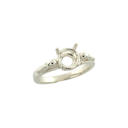 Premium Round Scroll Style Ring Setting