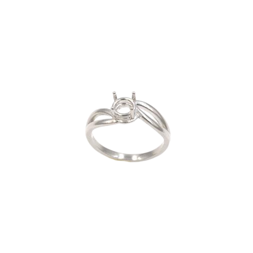 Premium Split Shank Semi-Swirl Ring Setting Round - Sterling Silver