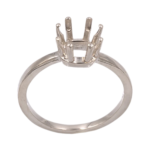 Square Solitaire 8-Prong Ring Setting