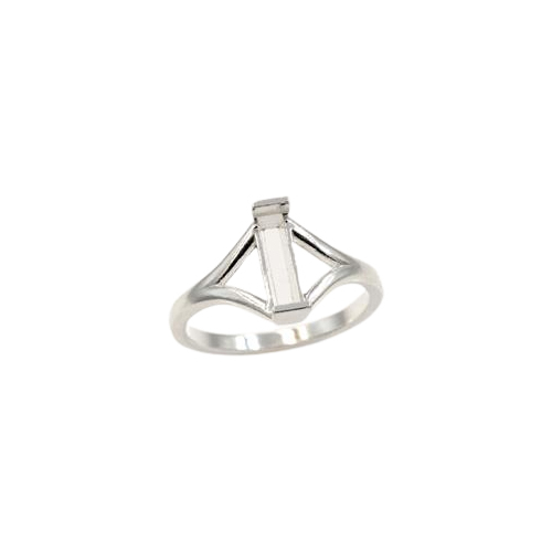 Tourmaline 10mm Ring Setting size 7 - Sterling Silver