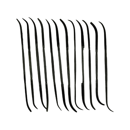 Steel Riffler Files 160mm - Set of 12 -Coarse/medium