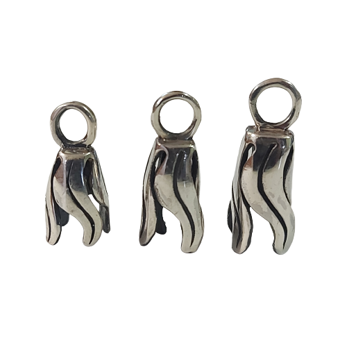 Sterling Silver Flame Bell Cap Bail