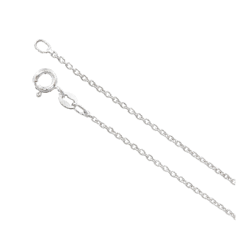 Sterling Silver Close Cable Chain - 40cms