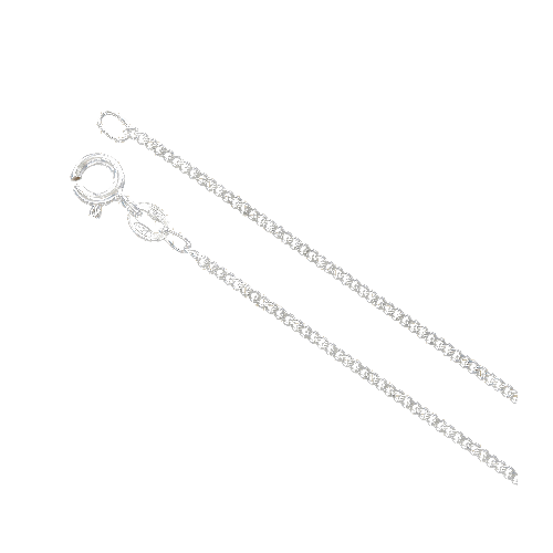 Sterling Silver Close Curb Chain - 45cms
