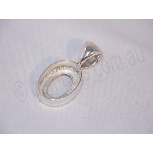 Sterling Silver Pendant 14mm x 10mm (Fixed Bail)