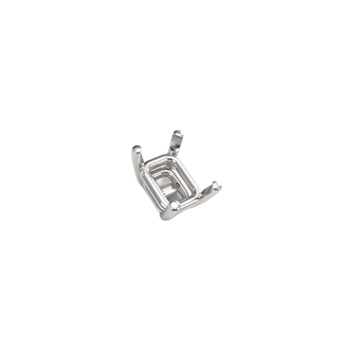 Sterling Silver Premium Emerald Head Mounting 8 x 6mm