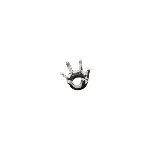 Sterling Silver Round 6 Prong Head Mounting 4mm