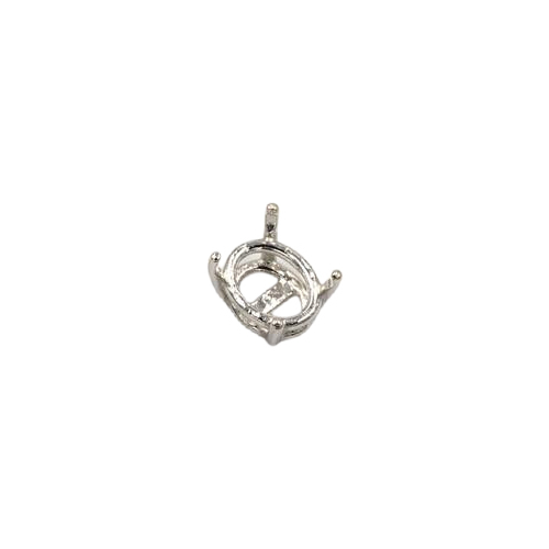 Sterling Silver Oval Premium Basket 8 x 6mm
