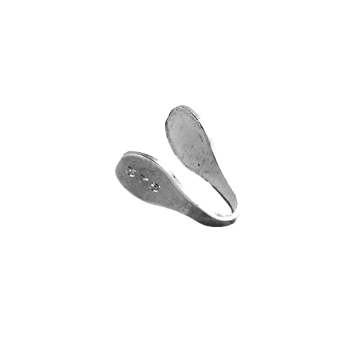 Flat Final End Cap - Sterling Silver