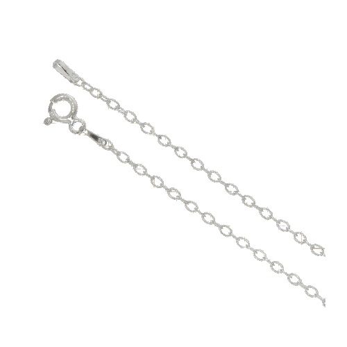 Sterling Silver Long Cable Chain - 40cms