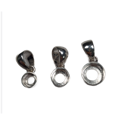 Sterling Silver Swing Bail Pendant - Calibrated Round  6mm