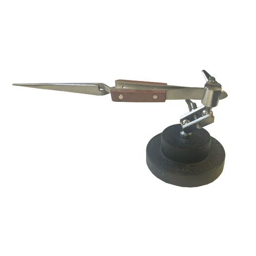Single Third Hand with Round Base - STRAIGHT SOLDER TWEEZER