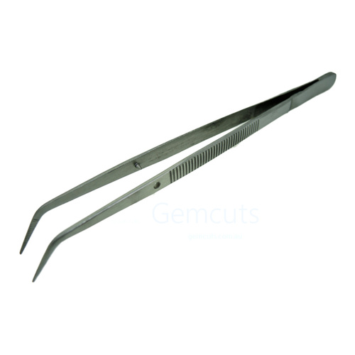 Stainless Steel CURVED Anti Twist Tweezers