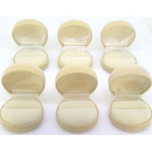 Ring Box  VV02 -Cream Set of 6 Buy 1 get 1 free With FREE Postage
