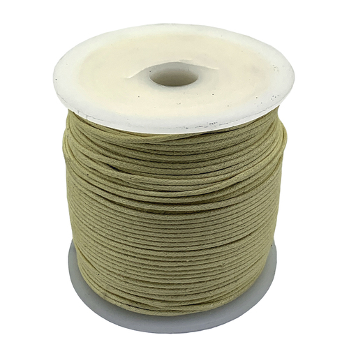 Waxed Cotton Cord - Round - Cream - 1.5mm 100 Metre Roll