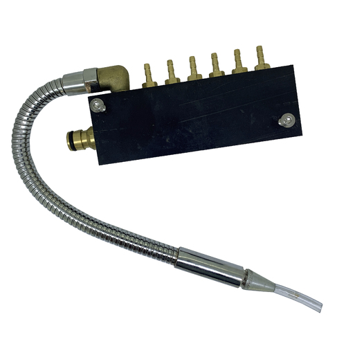 Water Manifold for 6 Wheel Arbor with Flex Hose