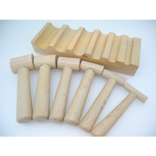 Wooden U-Channel Forming Block & Punch Set